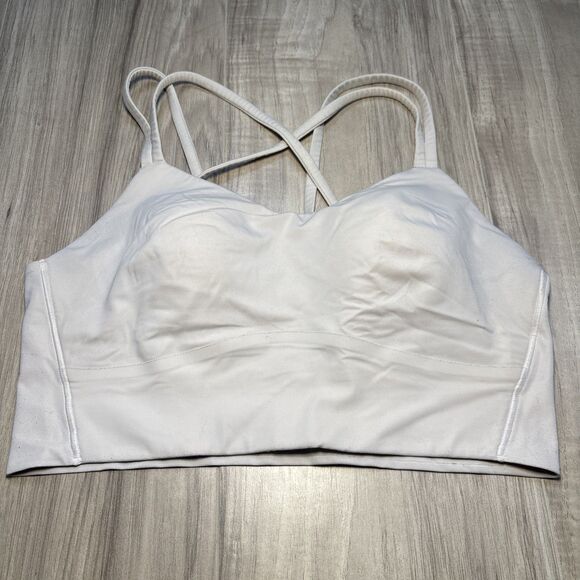 lululemon Energy Longline Bra Ivory Off White Size 10 - Picture 1 of 8